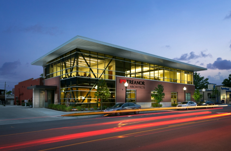 Custom Glass installed in a modern office building